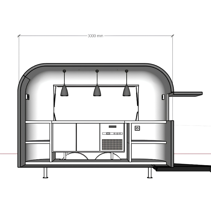 Food truck Airstream SS300 doutník 4 kola 
