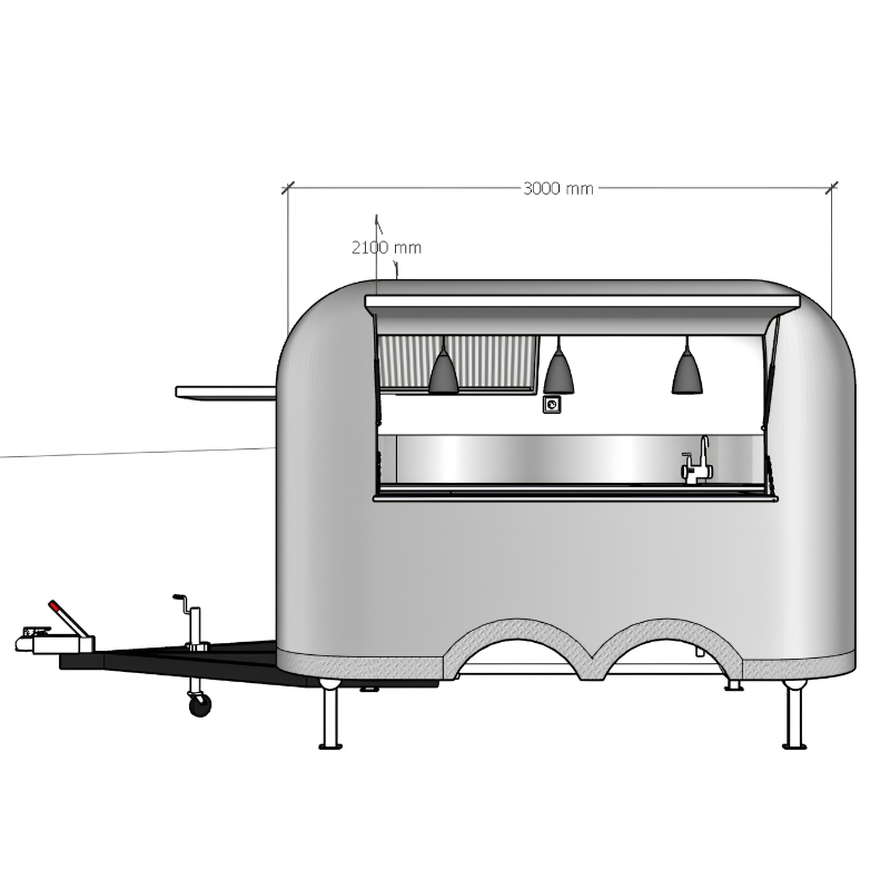 Food truck Airstream SS300 doutník 4 kola 