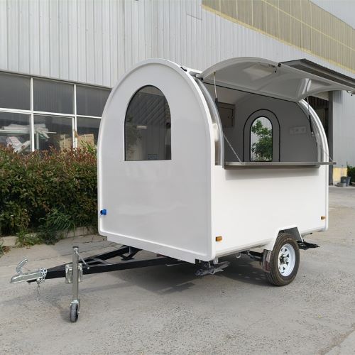 Food truck bílý 2 m, RAL 9016 s lednicí 