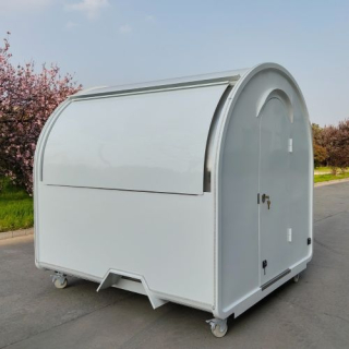 Food truck bílý 2 m, RAL 9010 s lednicí